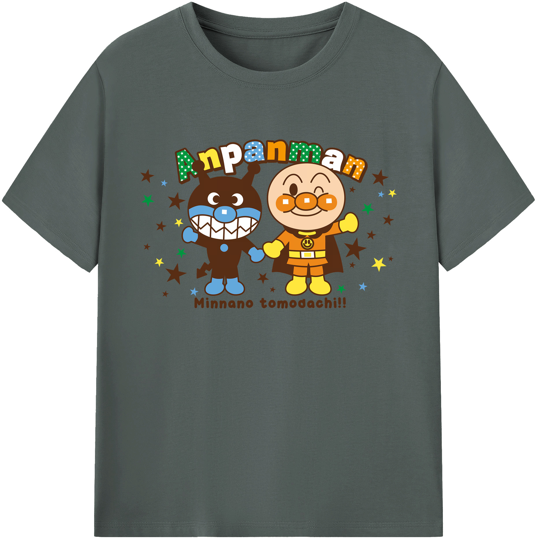 （画像用） アンパンマン Anpanman 綿100％ メンズ半袖Tシャツ｜肌触りやわらか＆通気性